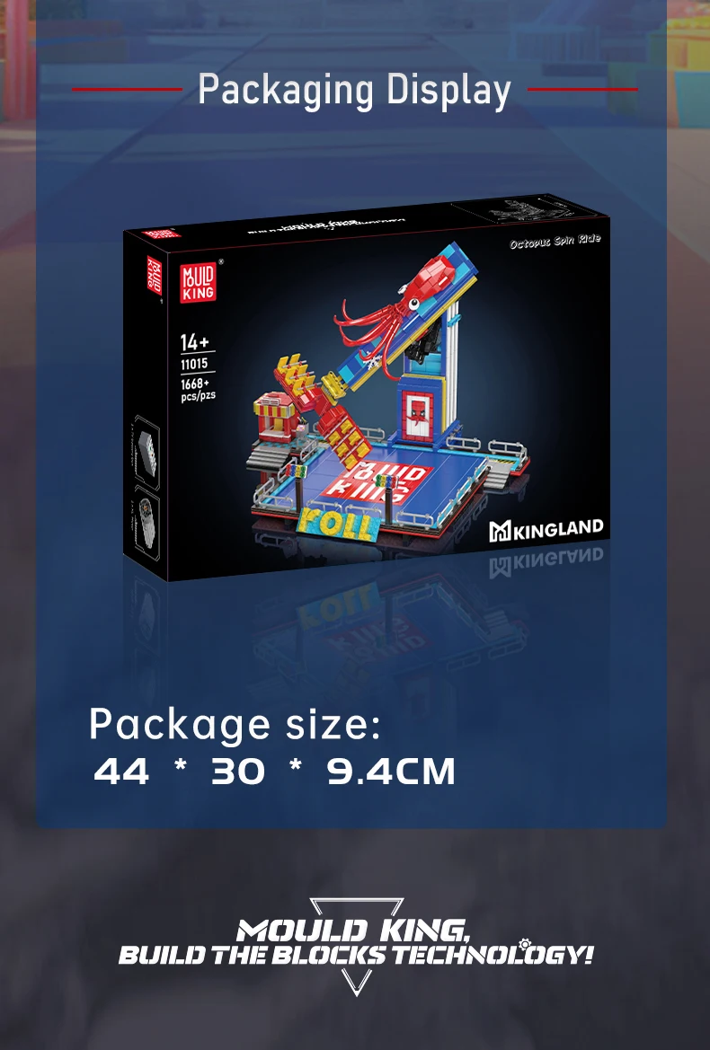 MOULD KING 11015 Amusement Equipment Building Blocks Toy The Top Spin Ride Assembly Bricks Set for Children MOULD KING 11015 Amusement Equipment Building Blocks Toy The Top Spin Ride Assembly Bricks Set for Children