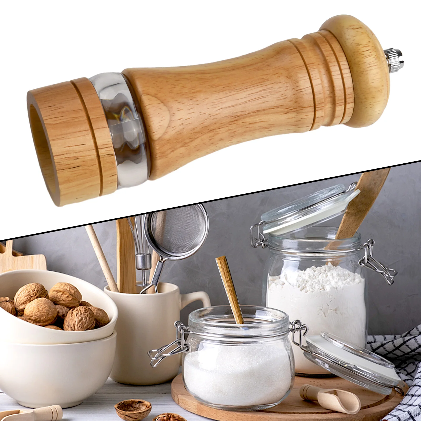 1 Pcs Manual Salt Pepper Wooden Mill Strong With Adjustable Ceramic Grinder Spice Pepper Salt Shaker For Kitchen Cooking Tools
1 Pcs Manual Salt Pepper Wooden Mill Strong With Adjustable Ceramic Grinder Spice Pepper Salt Shaker For Kitchen Cooking Tools