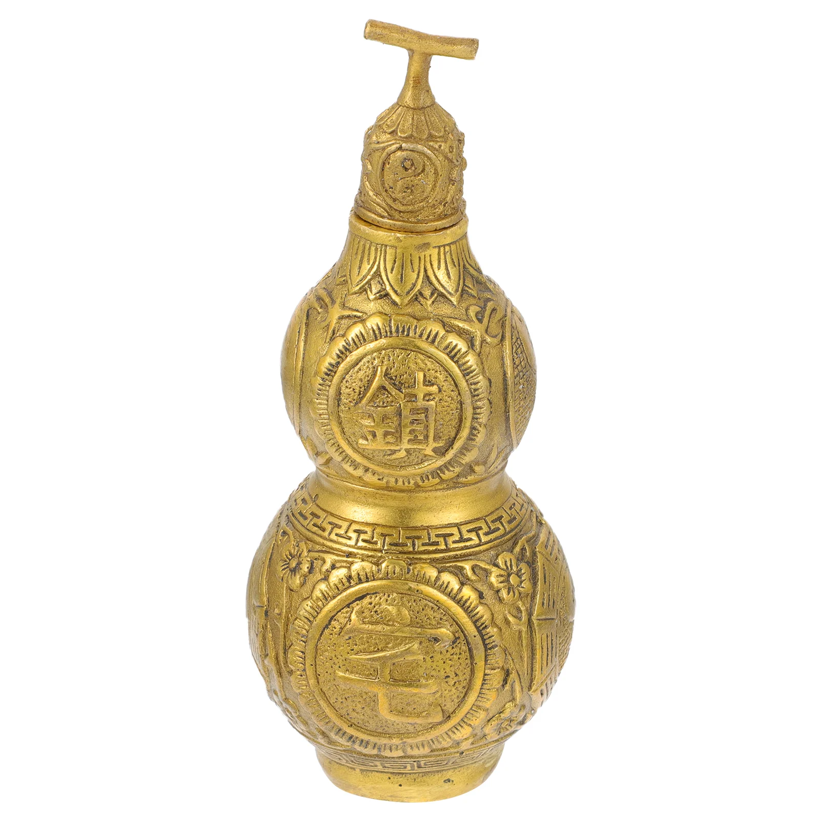 Traditional Chinese Copper Gourd Statue Natural Feng Shui Good Fortune Gourd Cucurbit Home Desktop Ornament
Traditional Chinese Copper Gourd Statue Natural Feng Shui Good Fortune Gourd Cucurbit Home Desktop Ornament