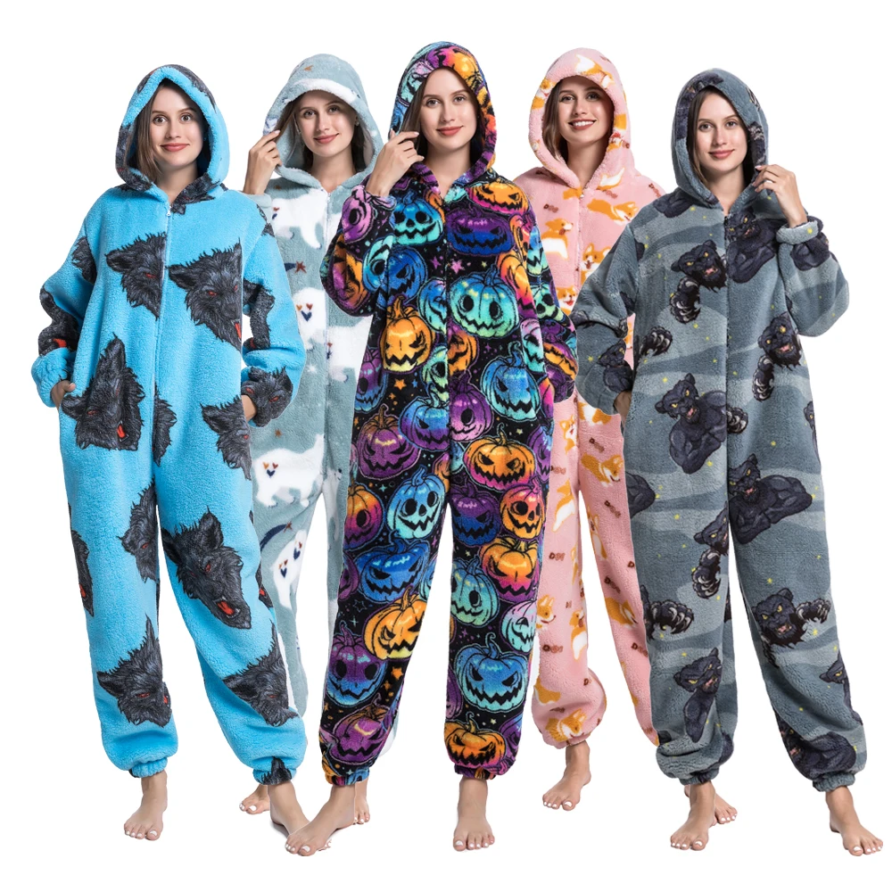 Halloween thick Onesies Stitch Kigurumi Animal Women's Pajamas Adults Winter Warm Sleepwear Anime Costumes Cartoon Jumpsuit
Halloween thick Onesies Stitch Kigurumi Animal Women's Pajamas Adults Winter Warm Sleepwear Anime Costumes Cartoon Jumpsuit