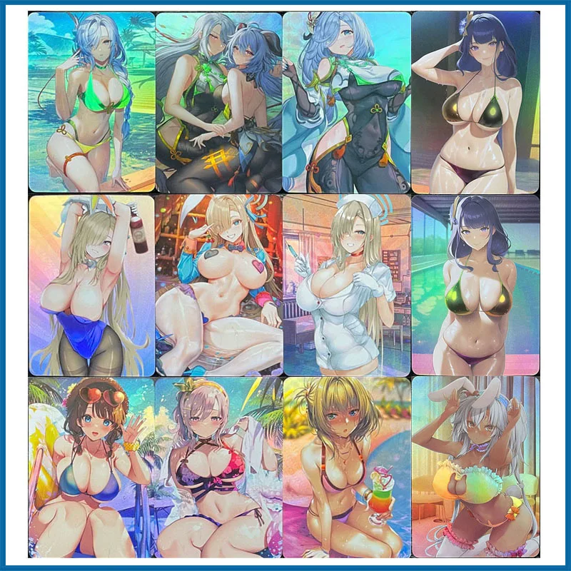 

Anime Goddess Story DIY ACG Beelzebul Shenhe Yae Miko Rem Sexy Boy Games Toys Collectible Cards Christmas Birthday Gifts