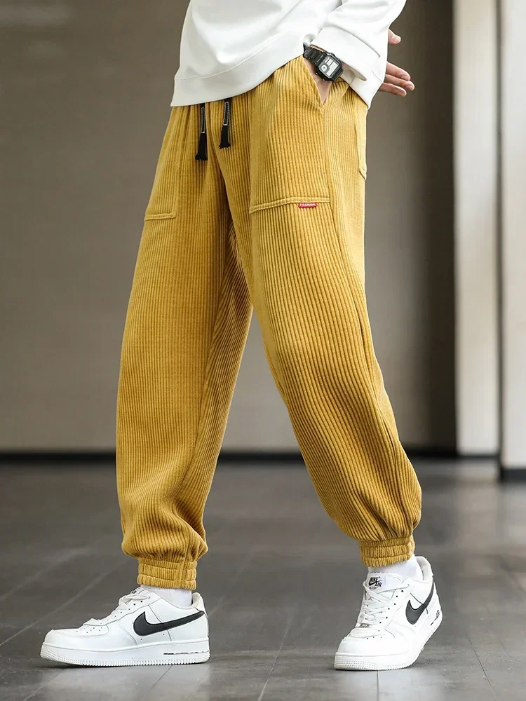 

2023 New Autumn Winter Corduroy Sweatpants Men Baggy Joggers Fashion Streetwear Loose Casual Harem Pants Plus SIze 8XL