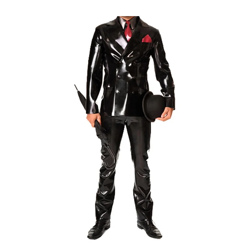 

Новый стиль, латексная резиновая мужская одежда в западном стиле, костюм мага, размер XXS-XXL