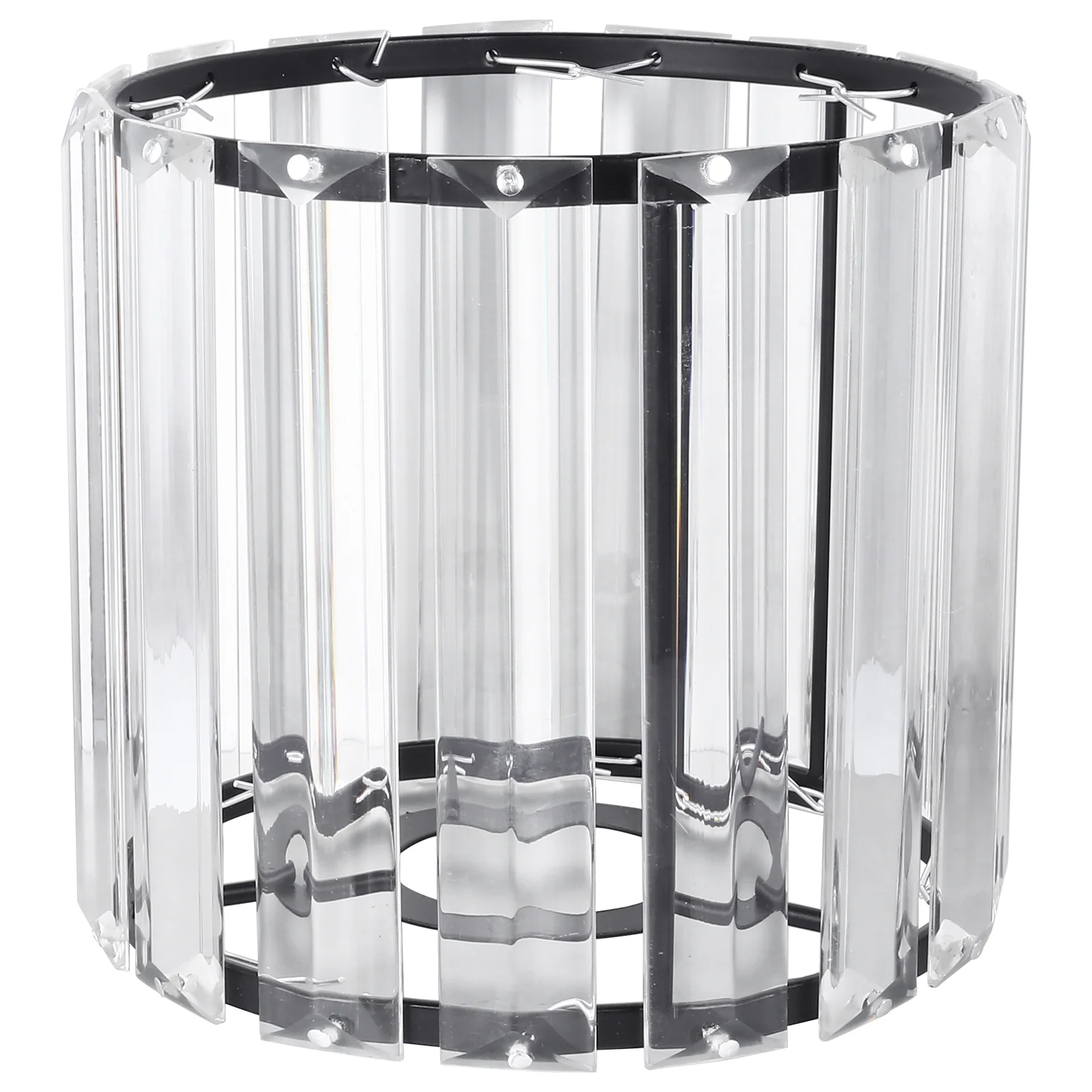 

Cylinder Glass Lamp Shade Crystal Lampshade Semi Flush Mount Ceiling Light Cover