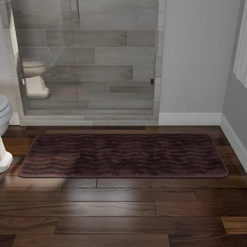Memory Foam Bathroom Mat with Wave Pattern (Chocolate) Bath rugs for bathroom Carpet for bathroom Bath mat super absorbent bathr
Memory Foam Bathroom Mat with Wave Pattern (Chocolate) Bath rugs for bathroom Carpet for bathroom Bath mat super absorbent bathr