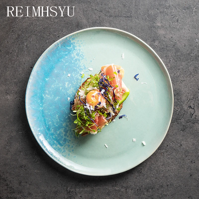 RELMHSYU Nordic Style Ceramic Kiln Green Round Shallow Steak Pasta Flat Western Dinner Plate Household Restaurant Tableware Set
RELMHSYU Nordic Style Ceramic Kiln Green Round Shallow Steak Pasta Flat Western Dinner Plate Household Restaurant Tableware Set