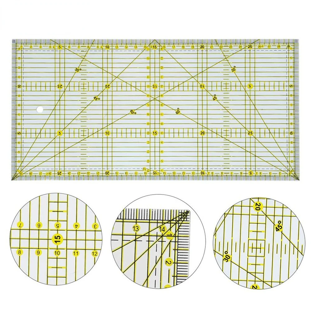 15*30 Quilters Ruler with Double Colored and Grid Lines Patchwork Ruler Acrylic Sewing Ruler for Sewing Quilting Cutting Ruler 
15*30 Quilters Ruler with Double Colored and Grid Lines Patchwork Ruler Acrylic Sewing Ruler for Sewing Quilting Cutting Ruler