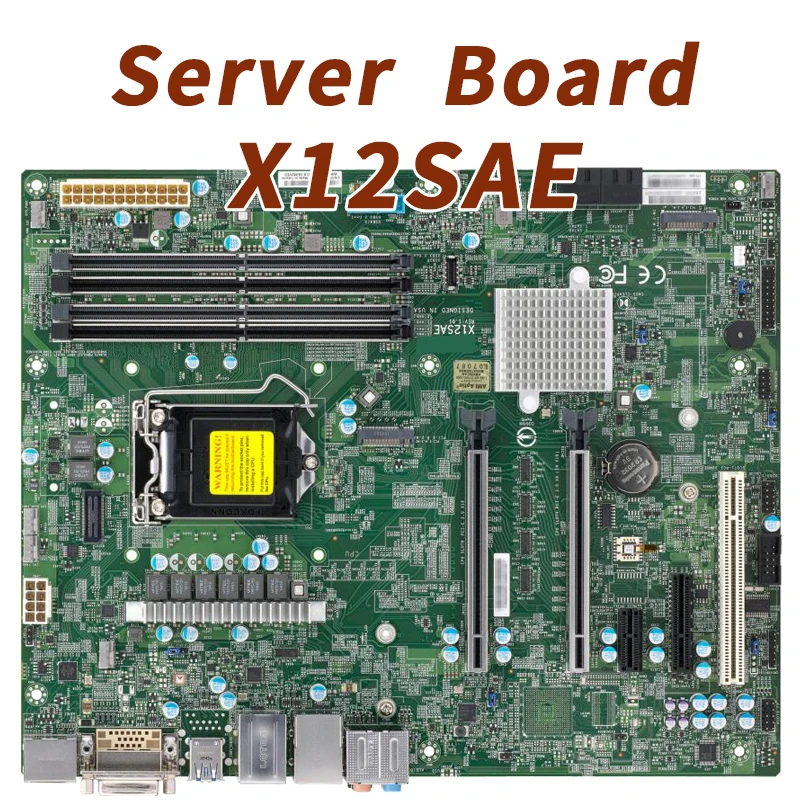 

X12SAE For Supermicro Workstation ATX Motherboard LGA-1200 Intel W480 Chipset DDR4 Support 10th Generation i9/i7/i5/i3 PCI-E3.0