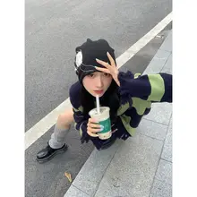 Fashion Trend Long Sleeve Pullover Women's Sweater Autumn and Winter New Loose Color Contrast Versatile Sweater Top
Fashion Trend Long Sleeve Pullover Women's Sweater Autumn and Winter New Loose Color Contrast Versatile Sweater Top