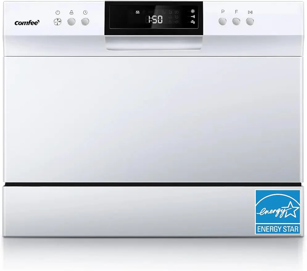 Portable Mini Dishwasher, Energy Star, Countertop, 6 Place Settings, with 8 Washing Programs, Speed, Baby-Care, ECO& Gla
Portable Mini Dishwasher, Energy Star, Countertop, 6 Place Settings, with 8 Washing Programs, Speed, Baby-Care, ECO& Gla