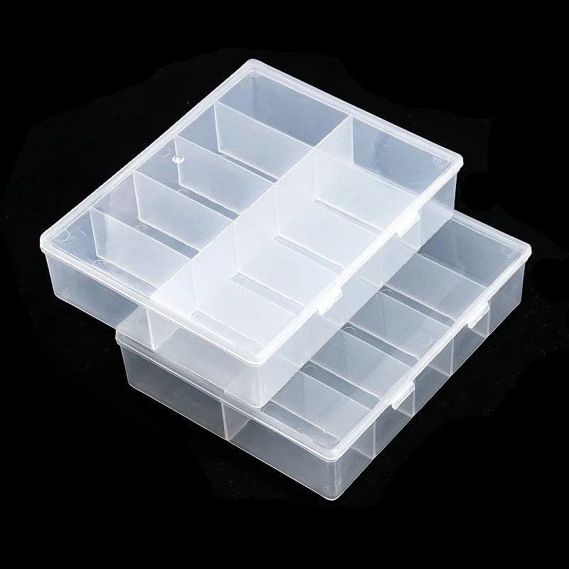 

10 Grids Empty Clear Storage Box Jewelry Beads Gems False Nail Art Tips Boxes Case Nail Glitter Rhinestone Container Organizer
