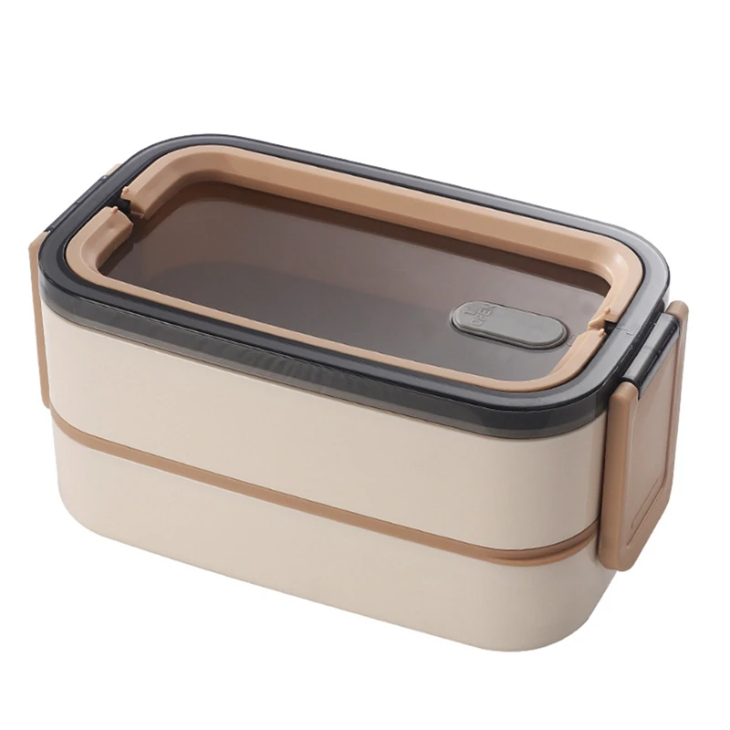 

Double Layer Stainless Steel Microwaveable Bento Box Leak-Proof Lunch Box Camping Portable Bento Box With Insulated Bag