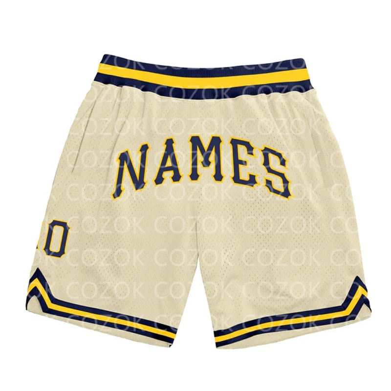 Custom Cream Yellow Authentic Basketball Shorts 3D Printed Men Shorts Your Name Mumber Quick Drying Beach Shorts
Custom Cream Yellow Authentic Basketball Shorts 3D Printed Men Shorts Your Name Mumber Quick Drying Beach Shorts