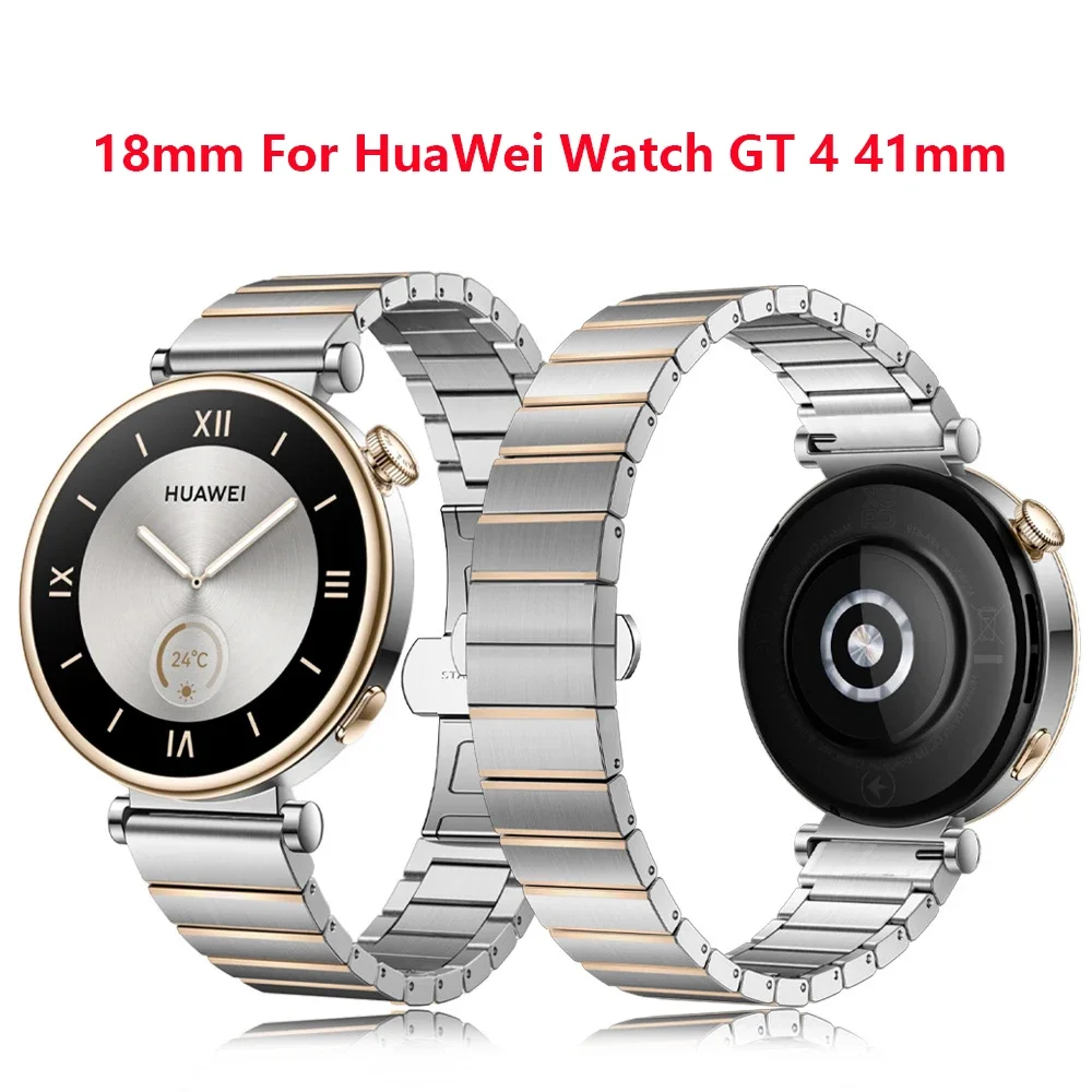 18mm Luxury Stainless Steel Strap For Huawei Watch GT 4 41mm /Garmin Venu 3S/Venu 2S Wristband Replacement Metal Link Bracelet
18mm Luxury Stainless Steel Strap For Huawei Watch GT 4 41mm /Garmin Venu 3S/Venu 2S Wristband Replacement Metal Link Bracelet