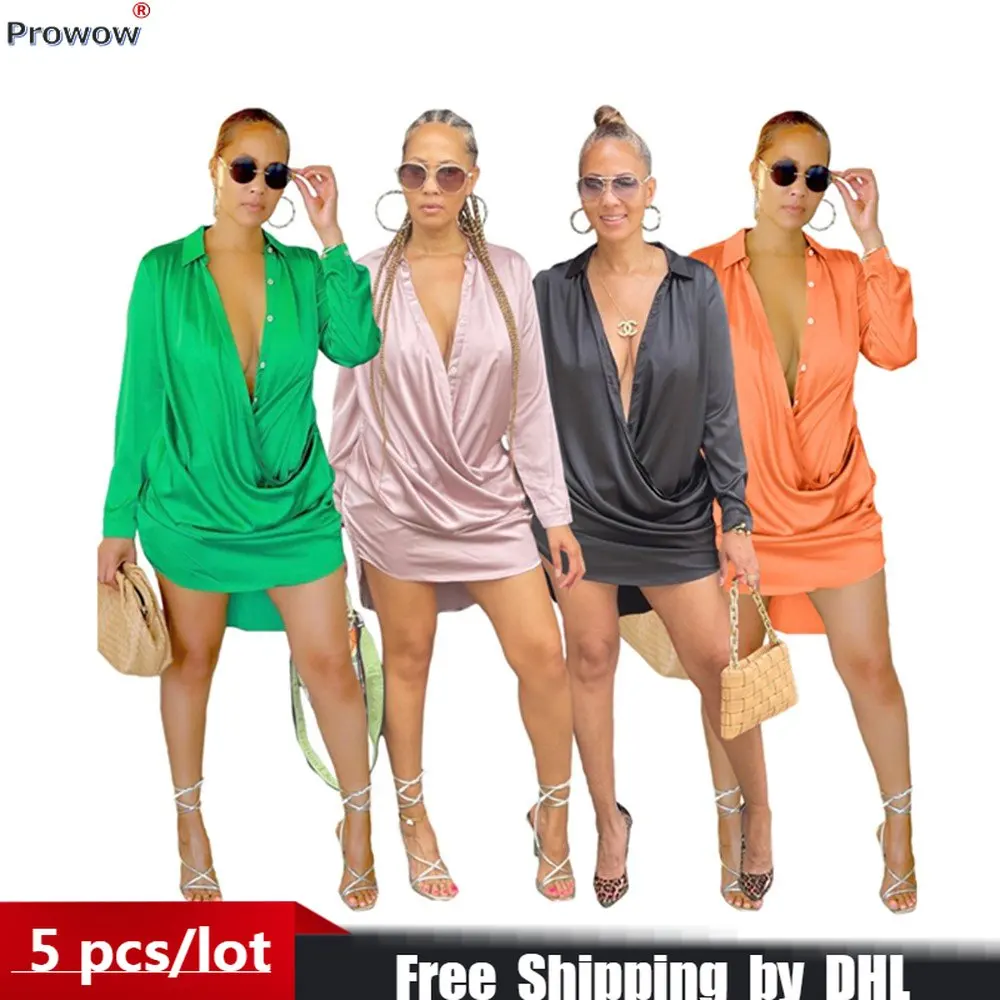 2023 Fall Winter Women Shirtdress Sexy Solid Long Sleeve Lady Mini Dress Casual Button Folds Femme Vestidos Wholesale Bulk 8366
2023 Fall Winter Women Shirtdress Sexy Solid Long Sleeve Lady Mini Dress Casual Button Folds Femme Vestidos Wholesale Bulk 8366