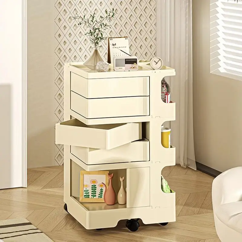 

Creative cart storage cabinet, Nordic internet celebrity bedside cabinet, home living room ins cabinet, movable snack storage ca