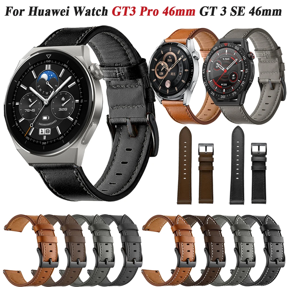 

Leather 20 22mm Watch Strap For Huawei Watch GT 4 3 2 GT3 Pro 46mm 42mm Smart Band Wristband for Huawei GT2 Pro GT 3 SE Bracelet
