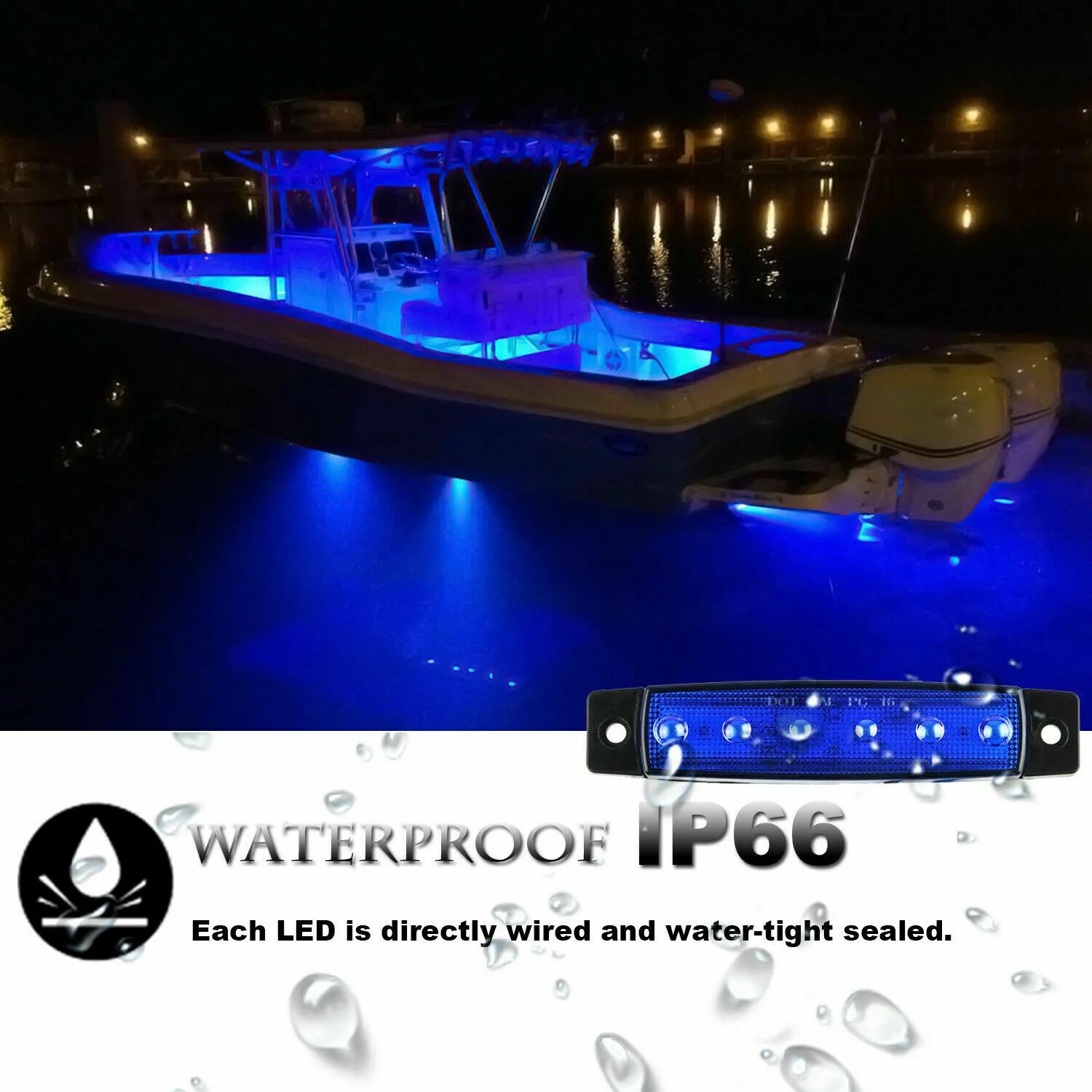 12 Pcs 6 Leds Marine Boat LED Cabin Deck Courtesy Light Stern Transom Lights Blue For Navigation Light Bow Light
12 Pcs 6 Leds Marine Boat LED Cabin Deck Courtesy Light Stern Transom Lights Blue For Navigation Light Bow Light