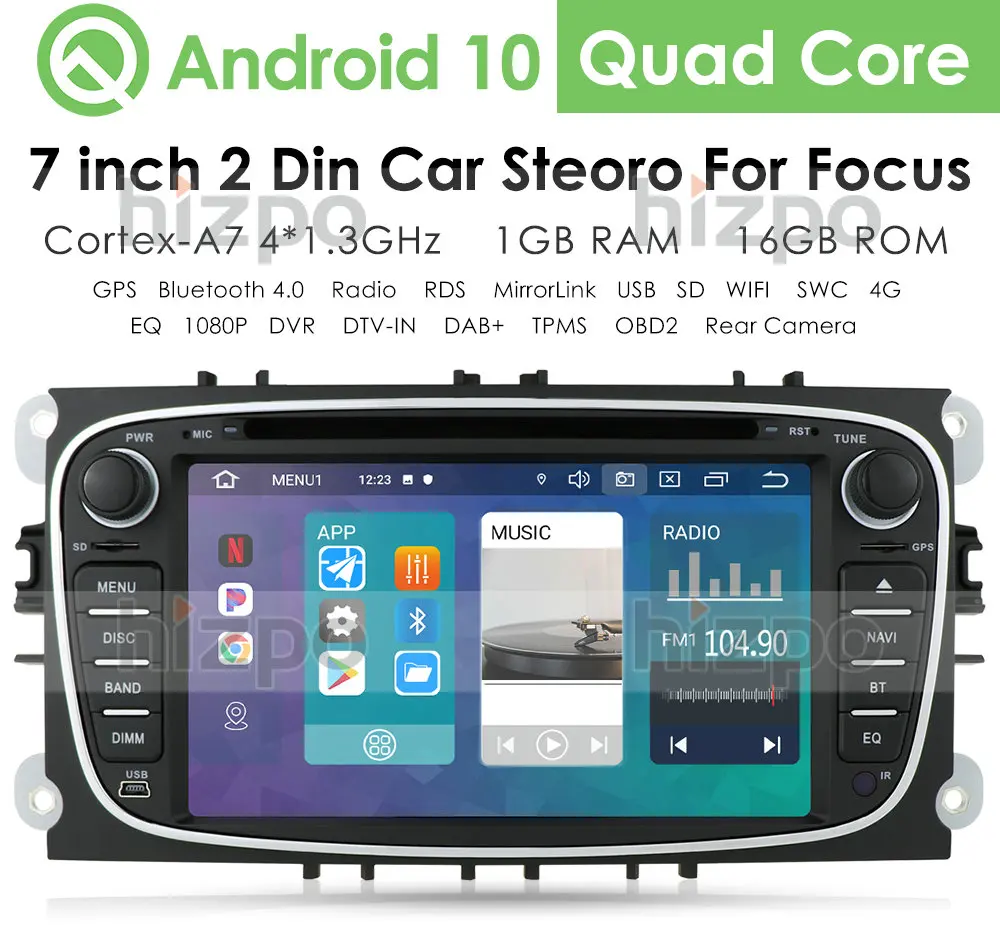 2Din Android 10 Autoradio for Ford Focus 2 Mondeo S-MAX C-MAX Galaxy Transit Kuga Multimedia Dvd Player 7inch Head Unit 4G WIFI
2Din Android 10 Autoradio for Ford Focus 2 Mondeo S-MAX C-MAX Galaxy Transit Kuga Multimedia Dvd Player 7inch Head Unit 4G WIFI