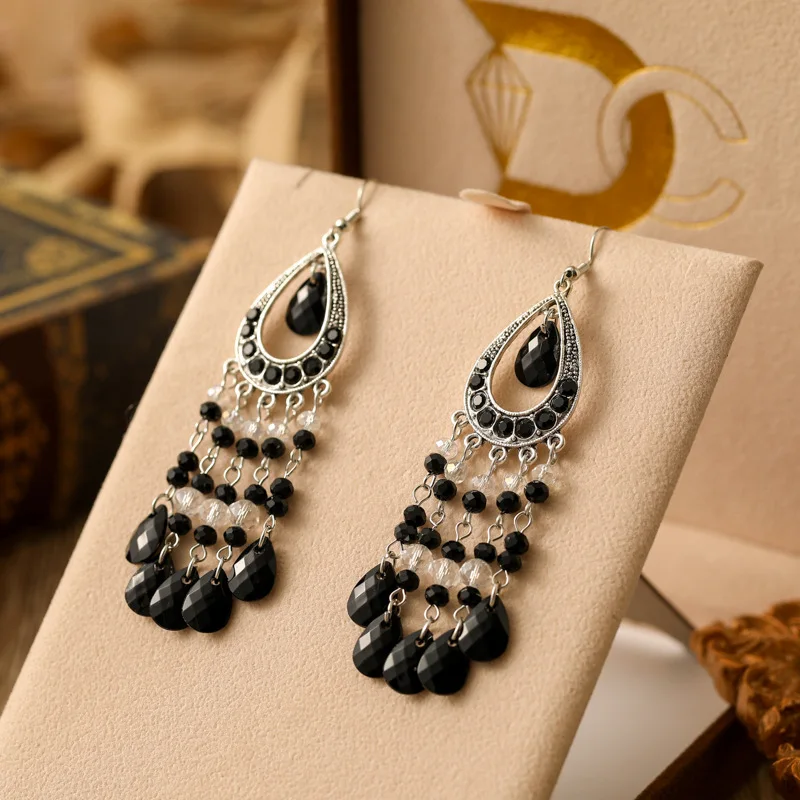 Vintage Temperament Purple Crystal Water Drop Earrings for Women Ethnic Long Handmade Dangle Earring Female Jewelry 13 Mallzona S379935f3ded44a359a49635c764f2cc7h Vintage Temperament Purple Crystal Water Drop Earrings for Women Ethnic Long Handmade Dangle Earring Female Jewelry Mallzona