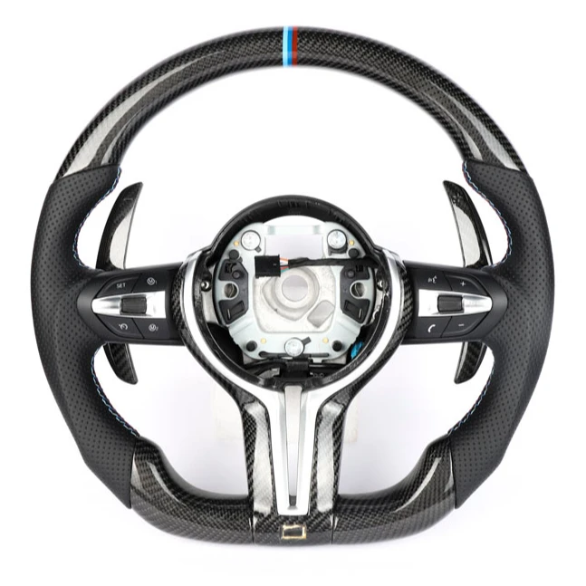 

Fit For BMW M2 M3 M4 M5 F18 F10 F15 F16 F20 F22 F30 F32 F36 f40 F80 F90 carbon fiber LED car steering wheel