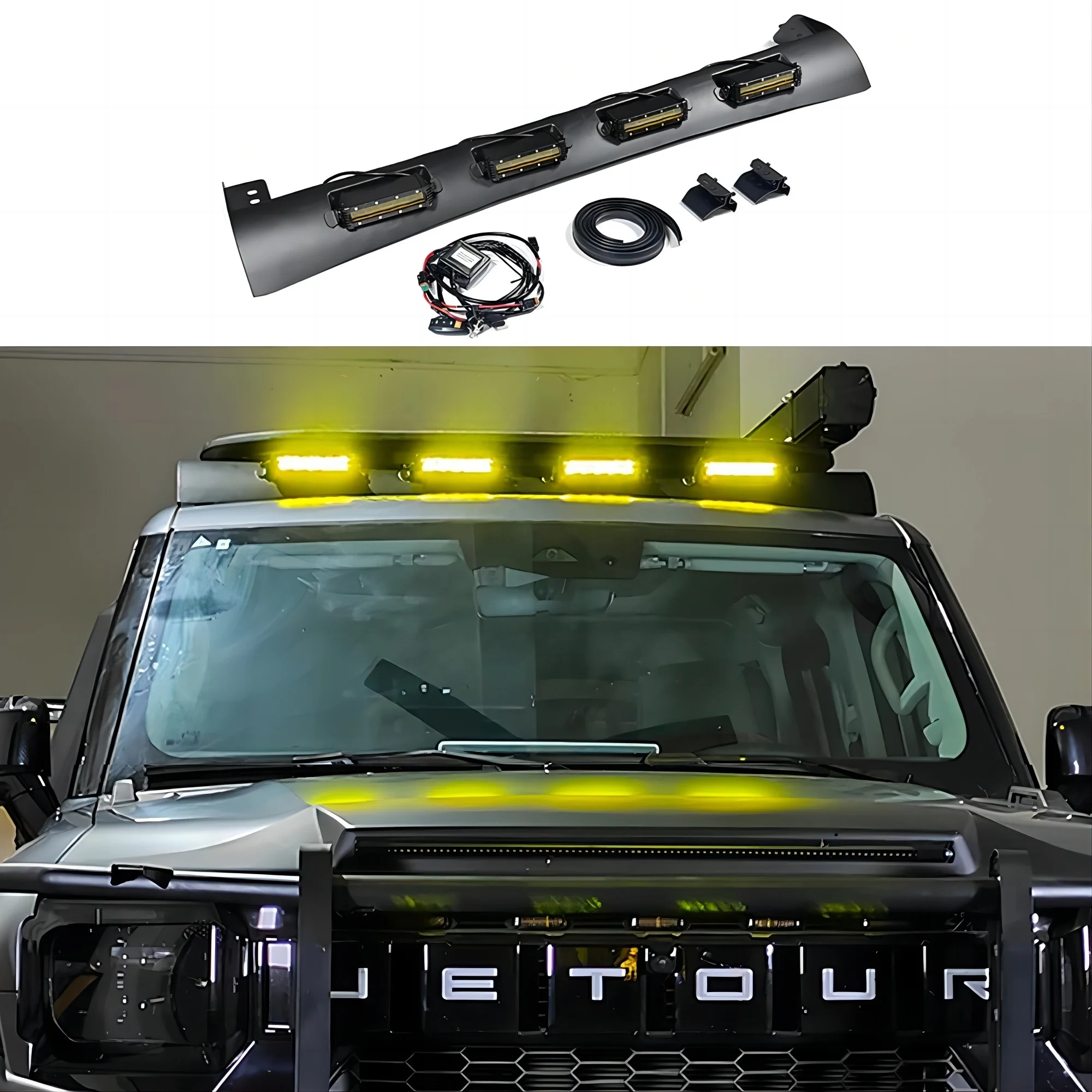Chery Jetour Traveller T2 Roof spoiler spotlight Led Spotlights for Vehicles Off Road Accessories Car Lights Automobiles Parts
Chery Jetour Traveller T2 Roof spoiler spotlight Led Spotlights for Vehicles Off Road Accessories Car Lights Automobiles Parts