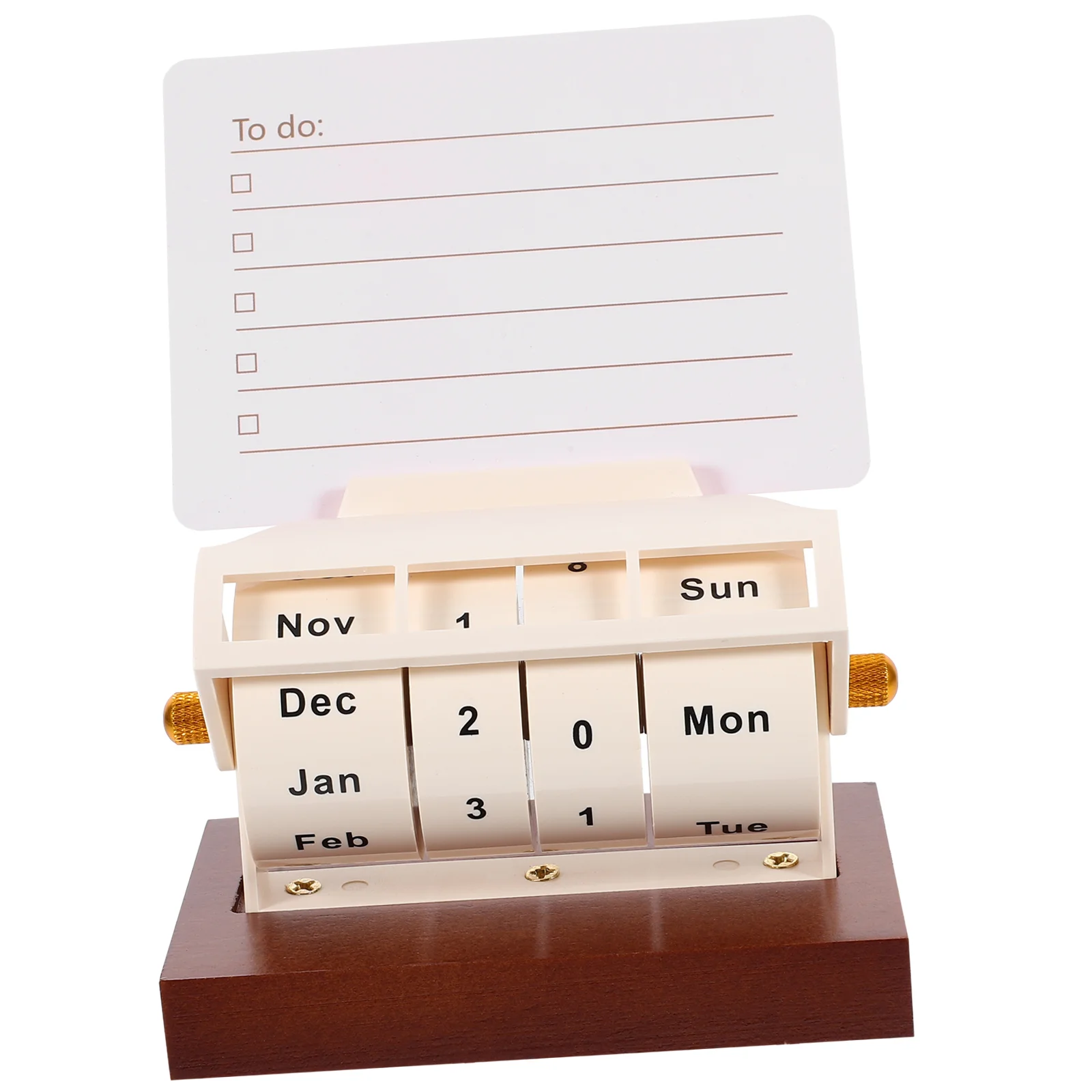 

Cartoon Wood Calendar Household Perpetual Calendar Office Wheeling Calendar Office Supply