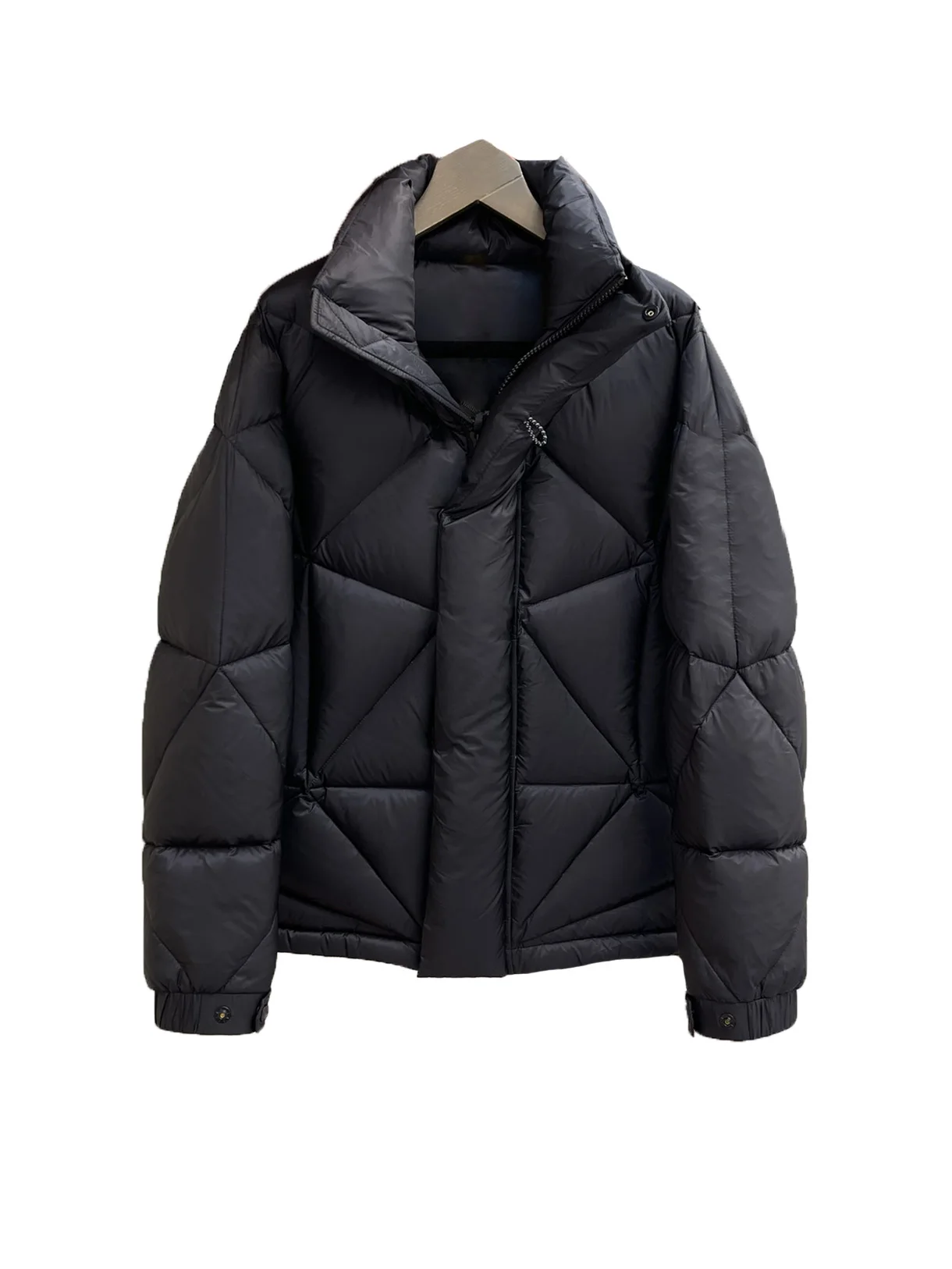 

Down jacket stand-up collar short loose version solid colour double pocket design warm and comfortable 2024 winter new 0103