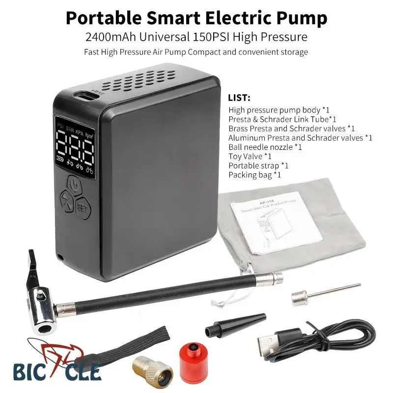 Wireless portable electric pump car inflatable pump high pressure bicycle electric car motorcycle air pumps
Wireless portable electric pump car inflatable pump high pressure bicycle electric car motorcycle air pumps
