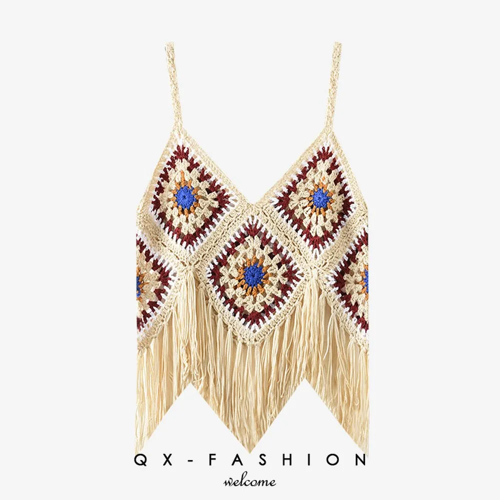 Niche designer retro fun wear a sweet cool style Bohemian tassel woven hollow out hot girl outside a small sling
Niche designer retro fun wear a sweet cool style Bohemian tassel woven hollow out hot girl outside a small sling