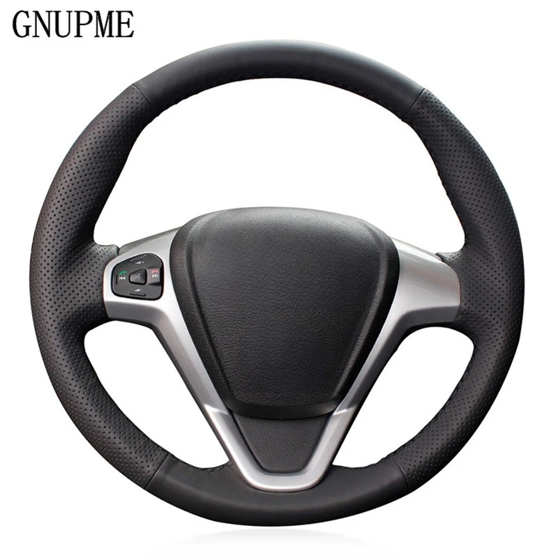 DIY Hand-stitched Black Genuine Leather Car Steering Wheel Cover for Ford EcoSport 2014-2017 Fiesta 2008-2017
DIY Hand-stitched Black Genuine Leather Car Steering Wheel Cover for Ford EcoSport 2014-2017 Fiesta 2008-2017