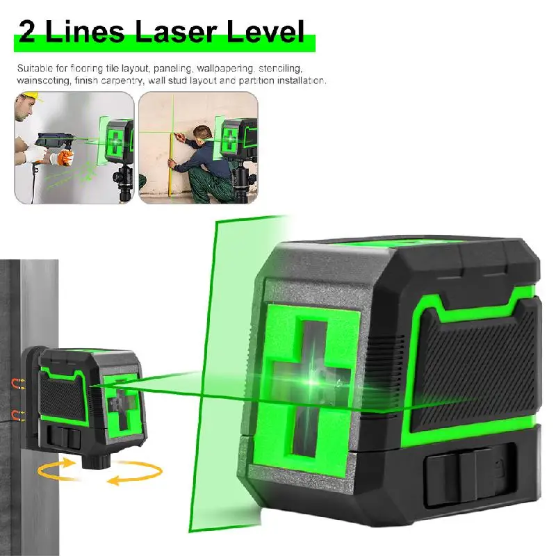 UYANGG 2 Lines Laser Level Vertical Horizontal Cross Lines Automatic Self Leveling 360 Degree Green Red Laser Beam Leveler
UYANGG 2 Lines Laser Level Vertical Horizontal Cross Lines Automatic Self Leveling 360 Degree Green Red Laser Beam Leveler