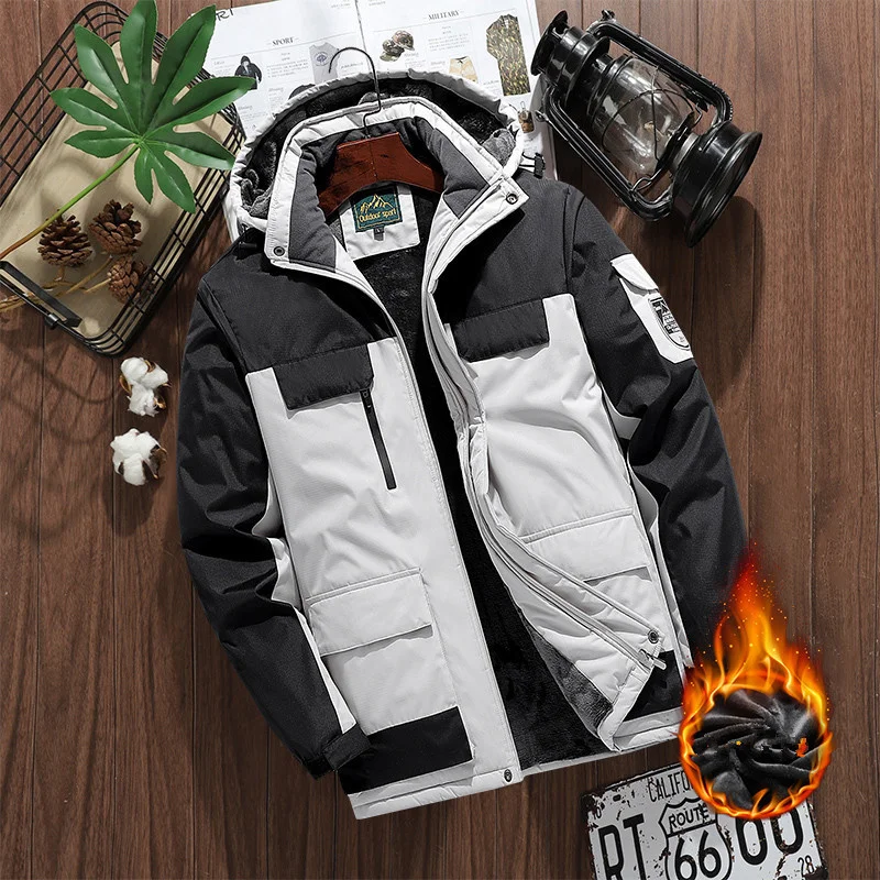 Outdoor Hiking Waterproof Fleece Jackets Men Winter Thick Warm Windproof Parkas Hooded Coats Size L-7XL 8XL 9XL Thermal Clothes
Outdoor Hiking Waterproof Fleece Jackets Men Winter Thick Warm Windproof Parkas Hooded Coats Size L-7XL 8XL 9XL Thermal Clothes