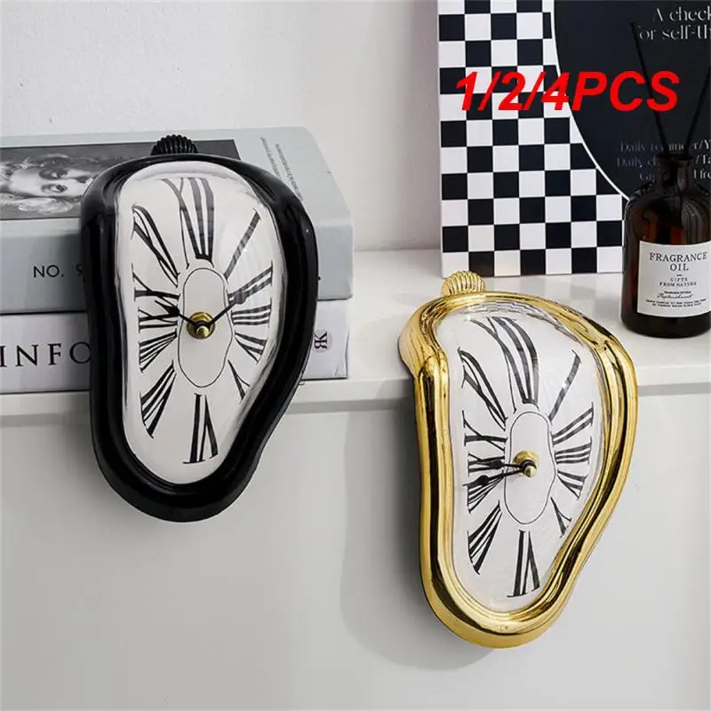 

1/2/4PCS New Novel Surreal Melting Distorted Wall Clocks Surrealist Salvador Dali Style Wall Watch Decoration Gift Home Garden