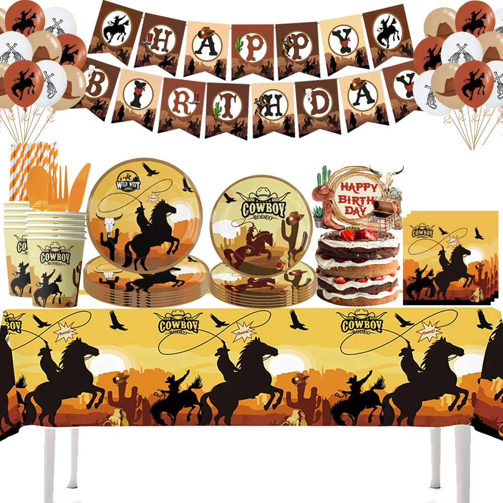 Western Cowboy Theme Birthday Decoration Disposable Tableware Boys Racecourse Balloon Banner Party Supplies Baby Shower Party Gi
Western Cowboy Theme Birthday Decoration Disposable Tableware Boys Racecourse Balloon Banner Party Supplies Baby Shower Party Gi