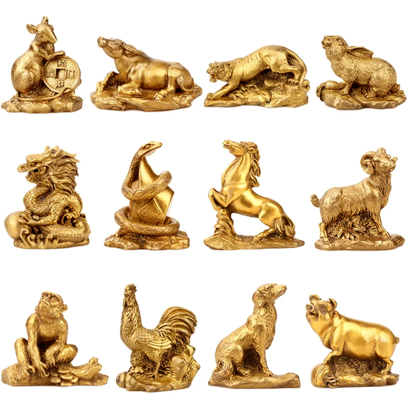 Brass Zodiac Decoration Chinese Big Mouse Ox Tiger Rabbit Dragon Snake Horse and Sheep Monkey Chicken Dog Pig Crafts
Brass Zodiac Decoration Chinese Big Mouse Ox Tiger Rabbit Dragon Snake Horse and Sheep Monkey Chicken Dog Pig Crafts