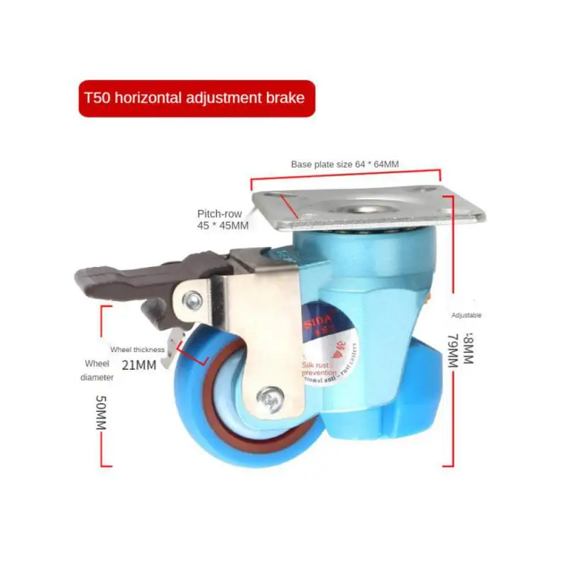 1 Pc T50 Horizontal Adjustment Brake Style Wheel Caster Applicable To Mechanical Furniture Appliances
1 Pc T50 Horizontal Adjustment Brake Style Wheel Caster Applicable To Mechanical Furniture Appliances