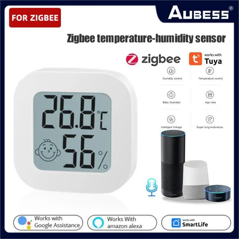 Tuya Zigbee 3.0 Temperature And Humidity Sensor With LCD Display Monitor Indoor Hygrometer Thermometer Support Alexa Google Home
Tuya Zigbee 3.0 Temperature And Humidity Sensor With LCD Display Monitor Indoor Hygrometer Thermometer Support Alexa Google Home