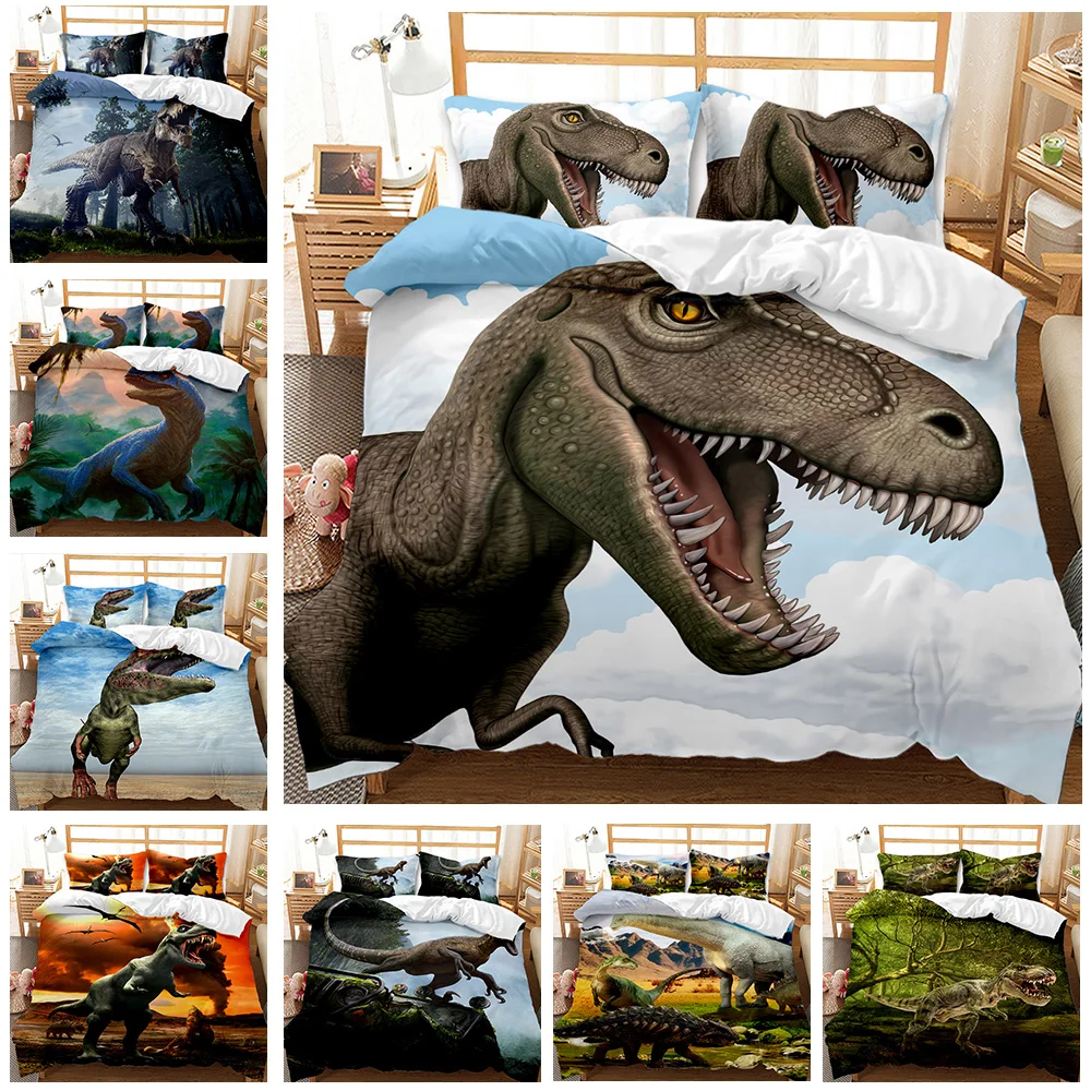 Dinosaur Bedding Set Jurassic Age Tyrannosaurus Rex Duvet Cover Set Kids Boys Bedroom Decoration
Dinosaur Bedding Set Jurassic Age Tyrannosaurus Rex Duvet Cover Set Kids Boys Bedroom Decoration