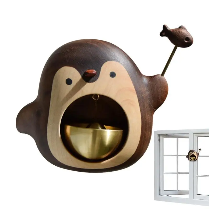 

Магнитная деревянная дверь в форме пингвина, колокольчик, домашний декоративный беспроводной ветряной колокольчик, подарок на новоселье, украшение для дома и магазина