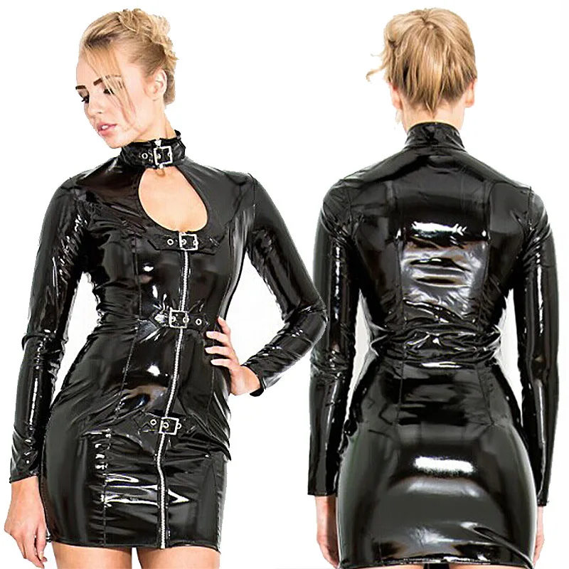 Plus Size Women Pole Dance Zipper Erotic Clothes PVC Faux Leotard Leather Sexy Dress Latex Bodysuit PVC Dress
Plus Size Women Pole Dance Zipper Erotic Clothes PVC Faux Leotard Leather Sexy Dress Latex Bodysuit PVC Dress