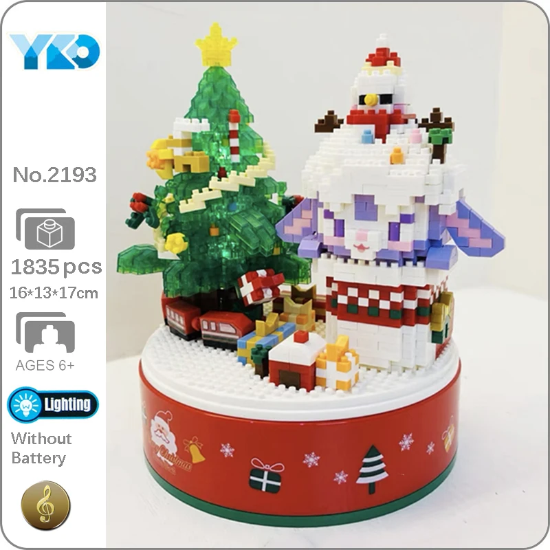 YKO 2193 Merry Christmas Tree Rabbit Snowman Animal Music Light DIY Mini Diamond Blocks Bricks Building Toy for Children no Box
YKO 2193 Merry Christmas Tree Rabbit Snowman Animal Music Light DIY Mini Diamond Blocks Bricks Building Toy for Children no Box