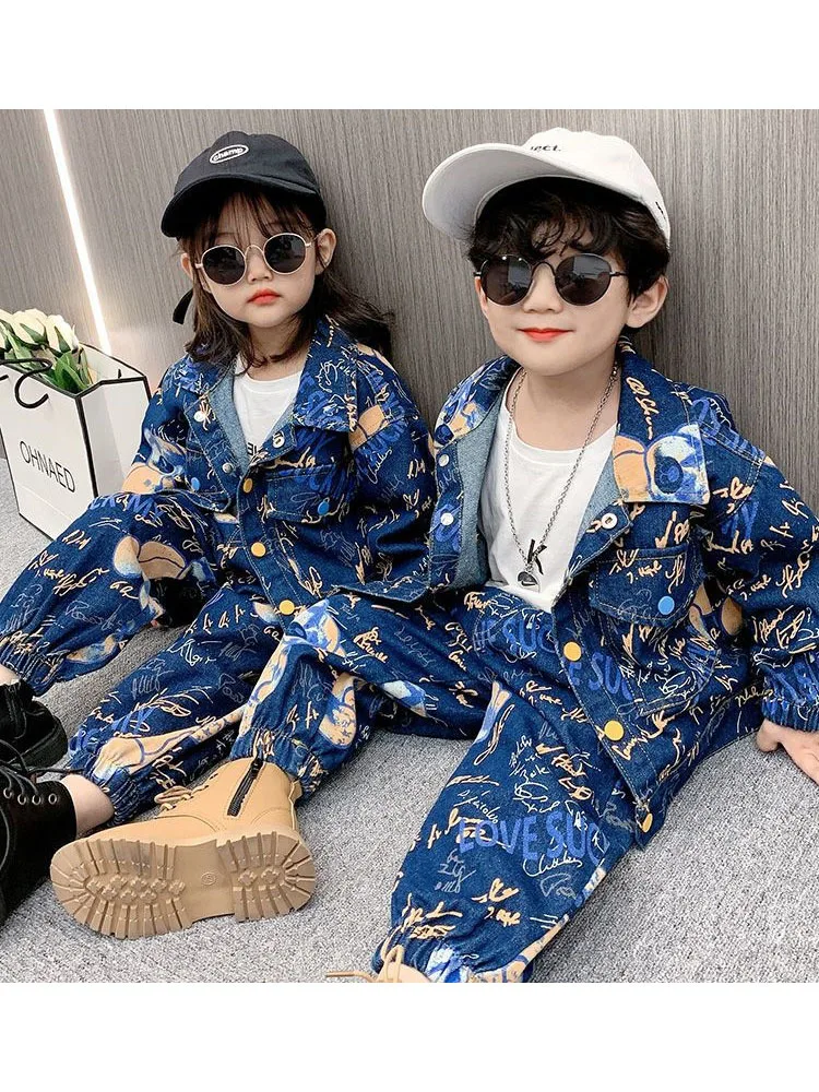 Boys And Girls Denim Set Spring And Autumn Two-piece Set Of Thin Cartoon Clothes For Little Boys Baby Boy Clothes Groups Of Pant
Boys And Girls Denim Set Spring And Autumn Two-piece Set Of Thin Cartoon Clothes For Little Boys Baby Boy Clothes Groups Of Pant
