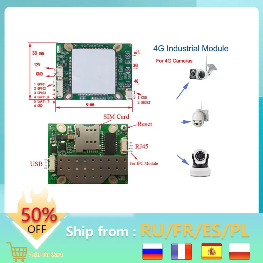 

Новый 3G 4G модуль для беспроводной IP-камеры Wifi CCTV модуль мониторинга для наружной камеры