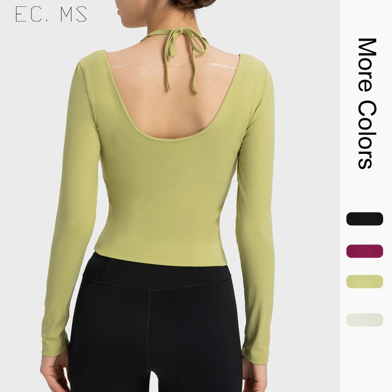 Женские укороченные топы с воротником-халтером, высокие эластичные футболки с длинными рукавами для бега, йоги, атлетики
Женские укороченные топы с воротником-халтером, высокие эластичные футболки с длинными рукавами для бега, йоги, атлетики