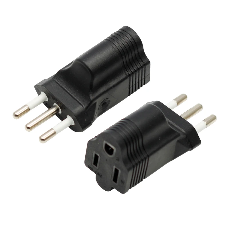 Italian 3 round pin plug to NEMA standard 3 hole 5-15p American female plug Italy power converter adapter
Italian 3 round pin plug to NEMA standard 3 hole 5-15p American female plug Italy power converter adapter