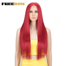 FREEDOM Synthetic Lace Wig 28 Inch Long Straight Hair Wigs Soft Red Colorful Orange Blonde Wigs For Black Women Cosplay Wigs
FREEDOM Synthetic Lace Wig 28 Inch Long Straight Hair Wigs Soft Red Colorful Orange Blonde Wigs For Black Women Cosplay Wigs
