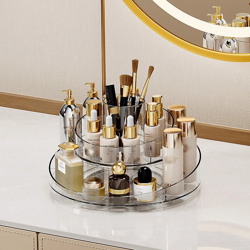 Cosmetic Storage 360° Rotating Box Large Double Layer Desktop Makeup Organizer Sundries Stationery Holder Jewelry Container Tool
Cosmetic Storage 360° Rotating Box Large Double Layer Desktop Makeup Organizer Sundries Stationery Holder Jewelry Container Tool