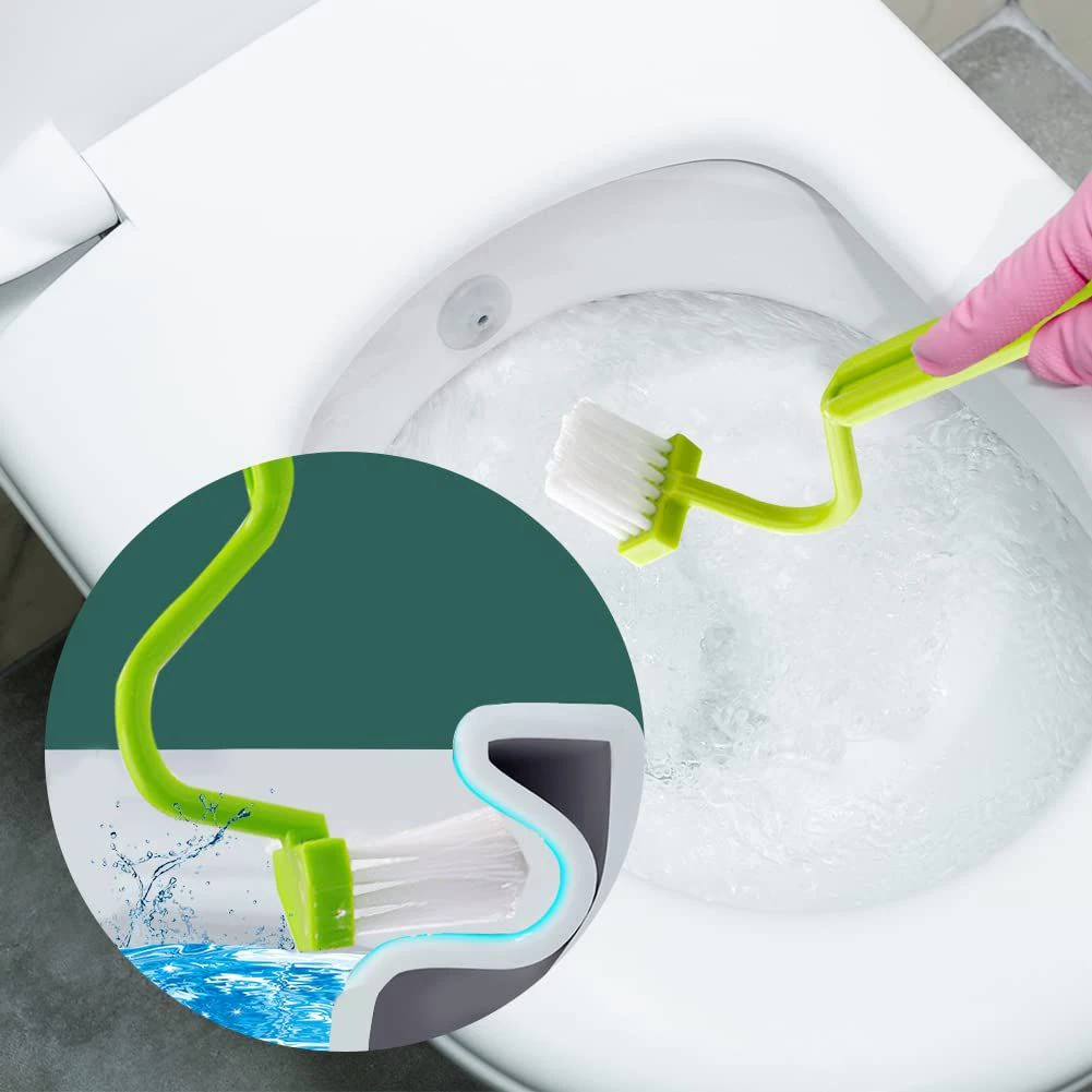 3 Pcs Toilet Brush Under Rim Cleaning Brush Plastic S-Type Curved Bent Handle For Bathroom Household Cleaning Tools Supplies
3 Pcs Toilet Brush Under Rim Cleaning Brush Plastic S-Type Curved Bent Handle For Bathroom Household Cleaning Tools Supplies