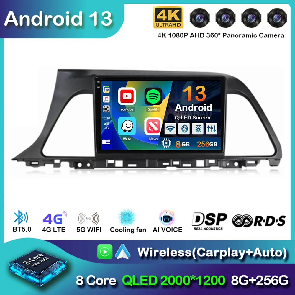 Автомобильная магнитола Carplay, Android 13, Wi-Fi + 4G для Hyundai Sonata 7 LF, 2014, 2015, 2016, 2017, Автомобильная Мультимедийная стереосистема с GPS-навигацией
Автомобильная магнитола Carplay, Android 13, Wi-Fi + 4G для Hyundai Sonata 7 LF, 2014, 2015, 2016, 2017, Автомобильная Мультимедийная стереосистема с GPS-навигацией